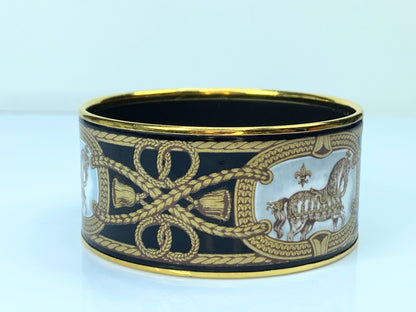 Hermès Grand Apparat Enamel Bangle Bracelet 70 (M) JR9719