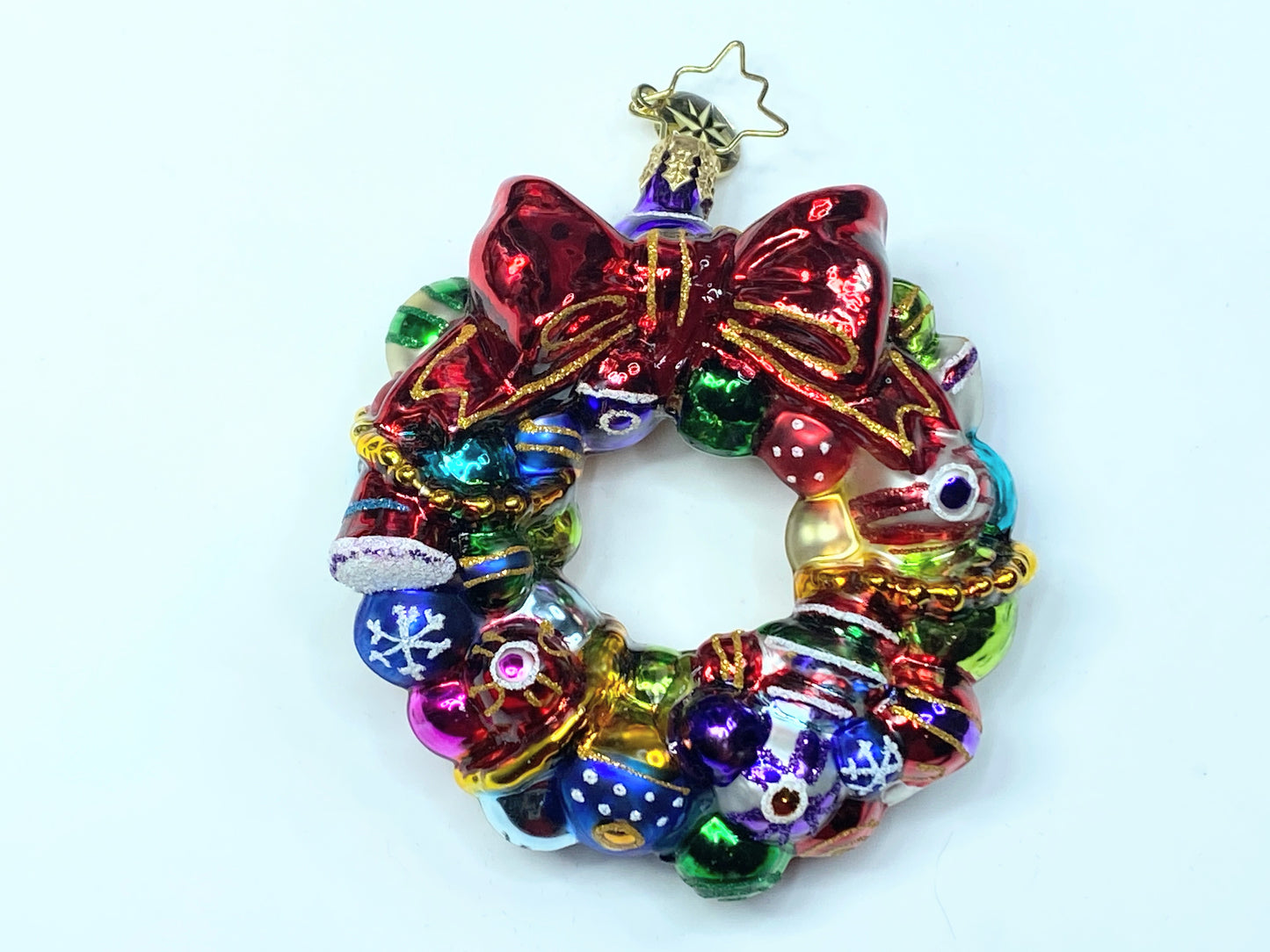 Christopher Radko Joyful Wreath Ornament, Gem original box XN15