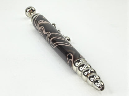 Jean Pierre Lepine Zig Zag Bonolo Black Silver Tone Designer Ballpoint Pen SS504