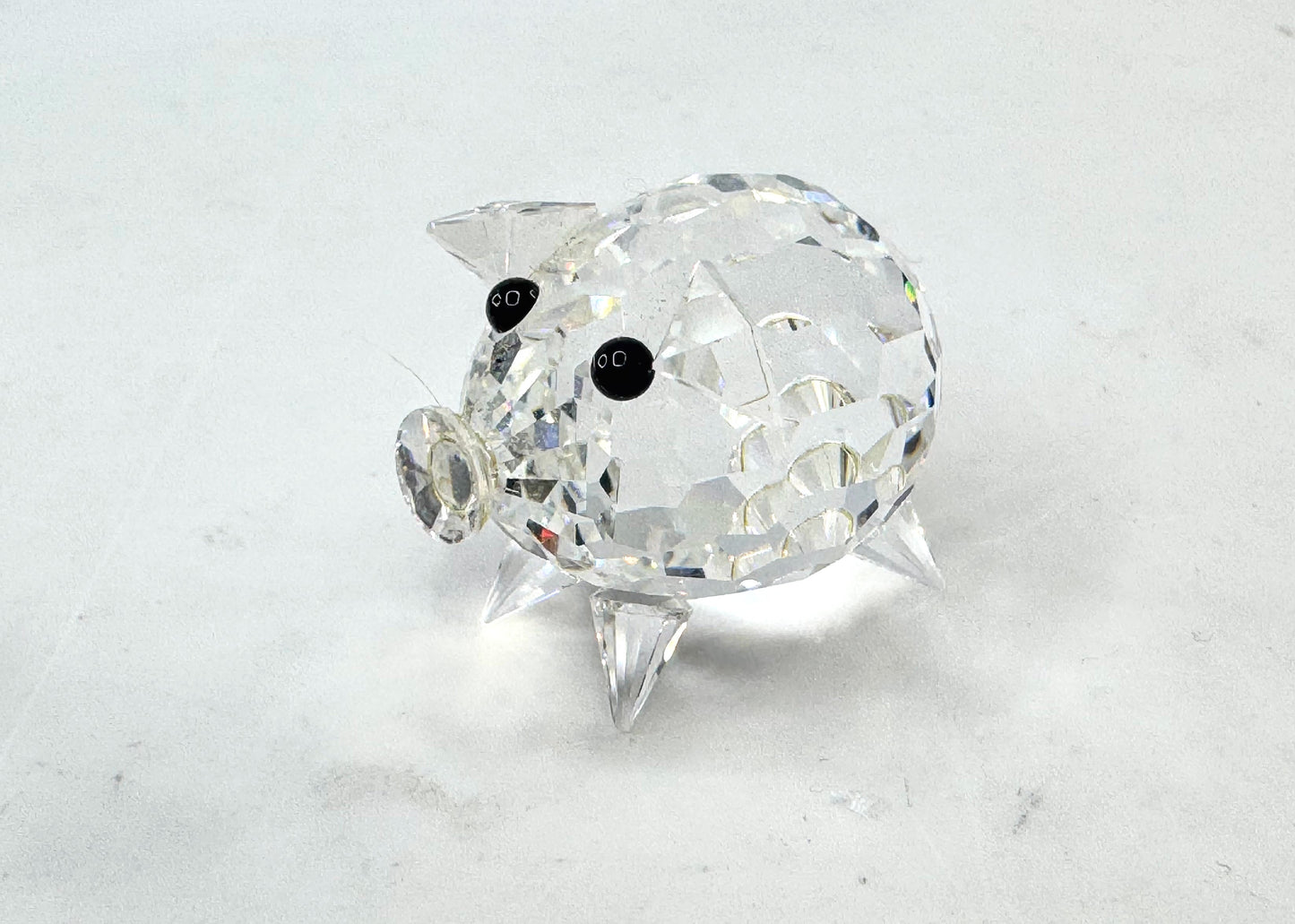 Swarovski Crystal Pig Figurine Clear Glass Mini Farm animal w/COA 1” S290