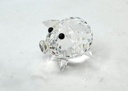 Swarovski Crystal Pig Figurine Clear Glass Mini Farm animal w/COA 1” S290
