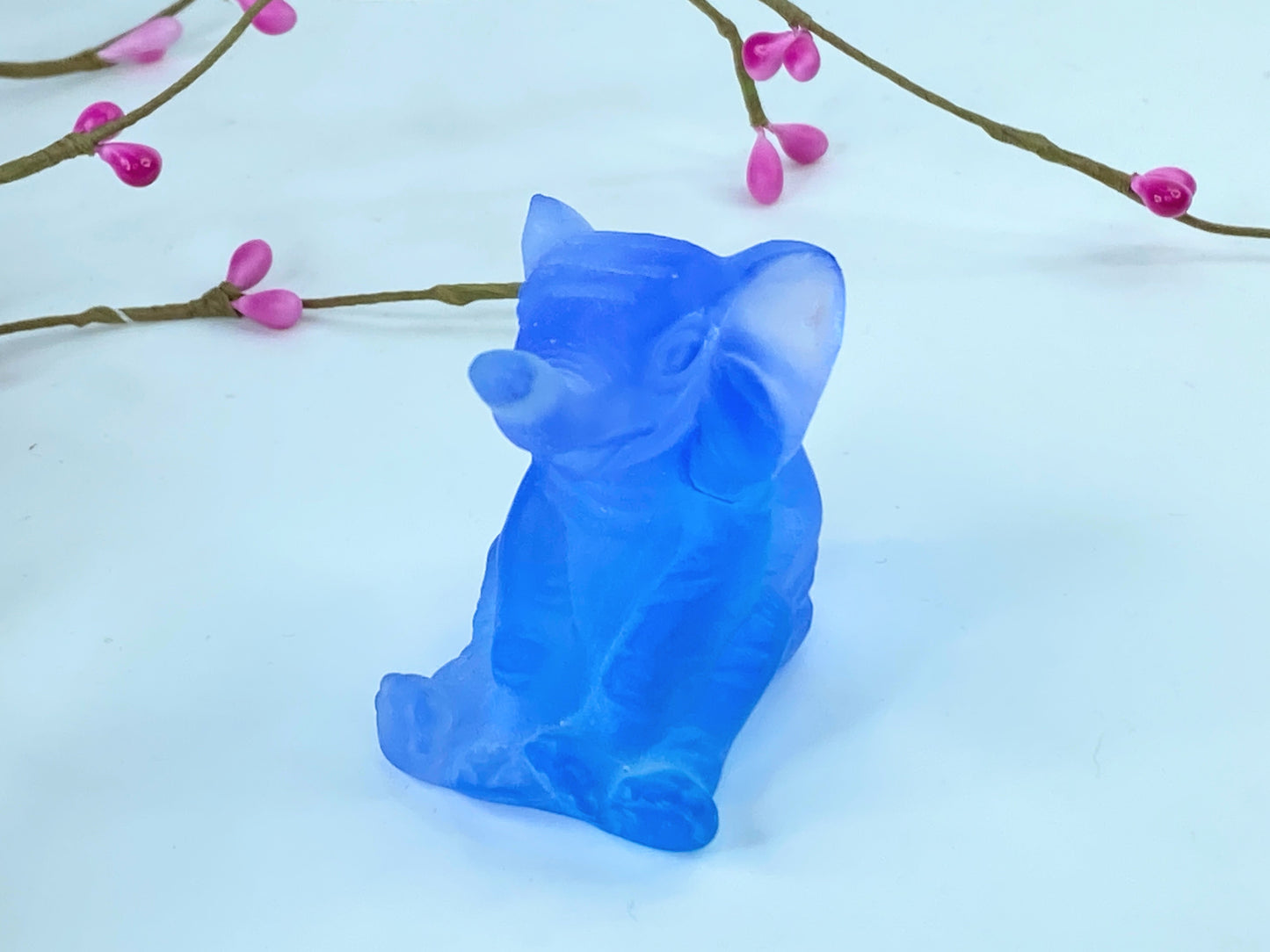 Daum - Crystal Mini Elephant in Blue 7cm