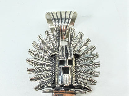 Carol Felley Vintage 1988 Sterling Turquoise Kachina Pendant Brooch JR2244