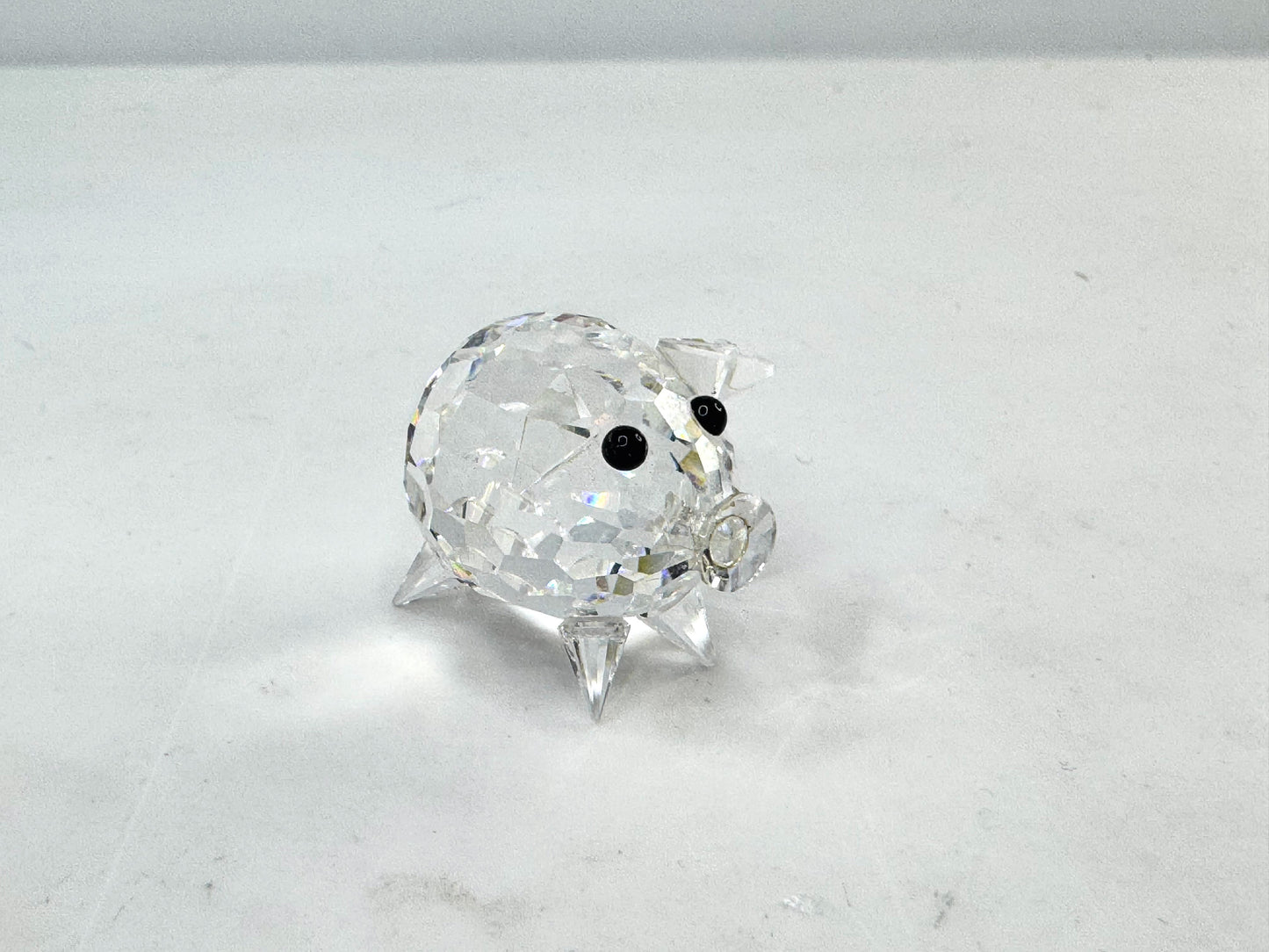 Swarovski Crystal Pig Figurine Clear Glass Mini Farm animal w/COA 1” S290