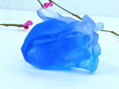 Daum - Crystal Mini Elephant in Blue 7cm