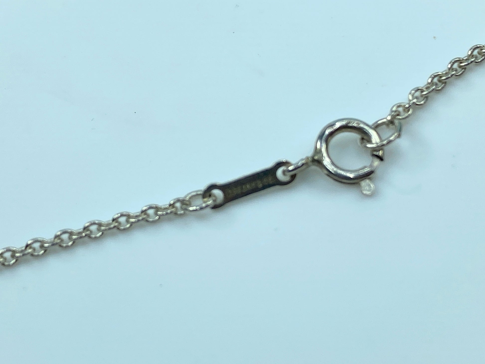 Tiffany & Co Sterling Silver Elsa Peretti Large 27mm Heart Necklace 20" JR349