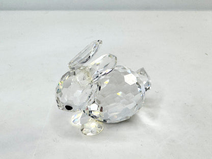 Swarovski Crystal Rabbit Figurine Clear Faceted Bunny Mint, with COA S291