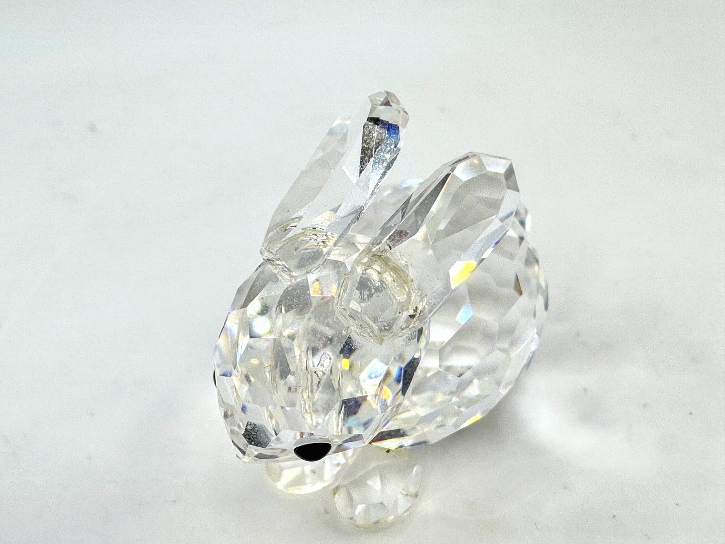 Swarovski Crystal Rabbit Figurine Clear Faceted Bunny Mint, with COA S291