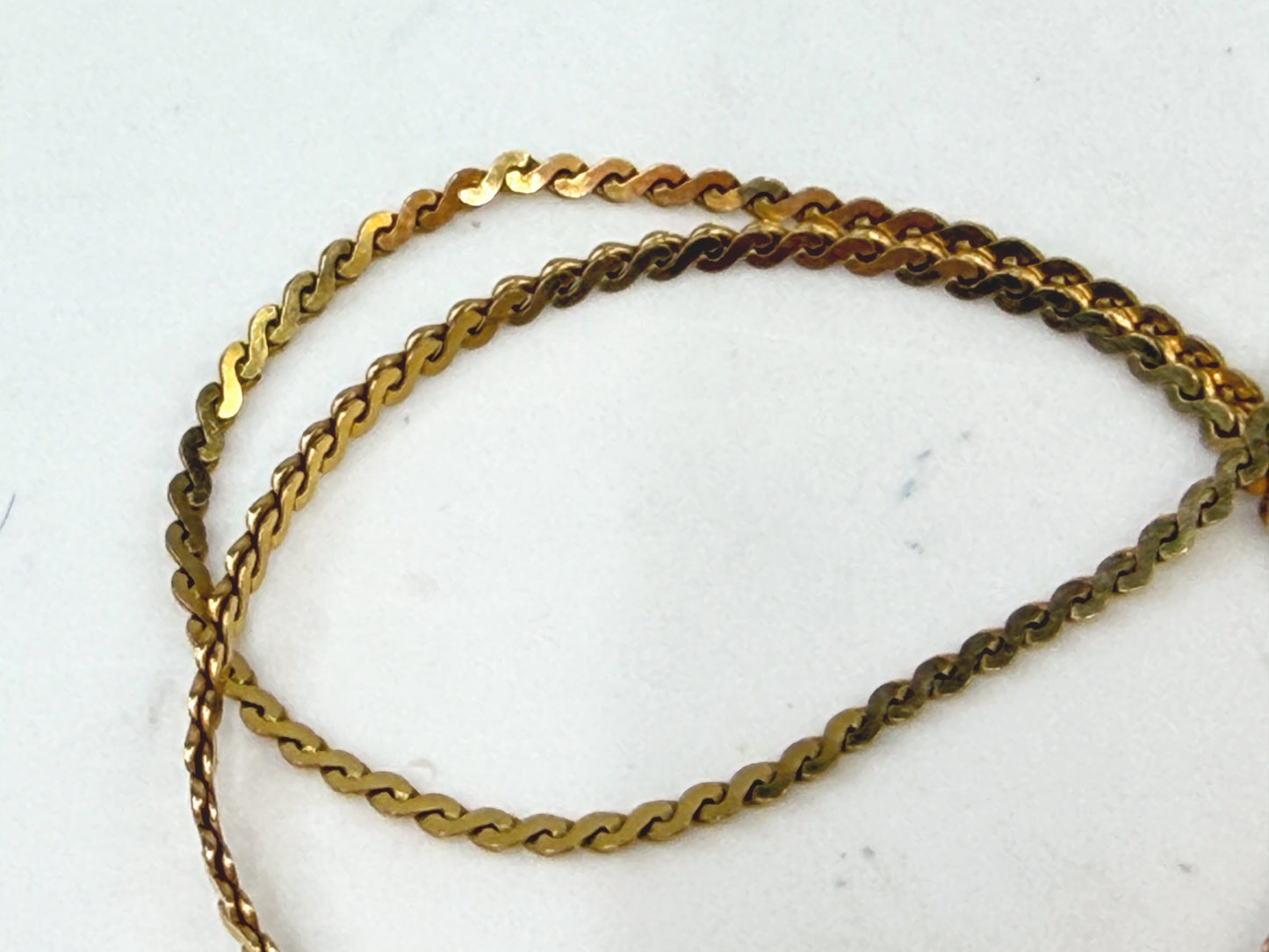 Vintage 14K Gold Pave Sapphire Cross Pendant Necklace 17.5" JR1506