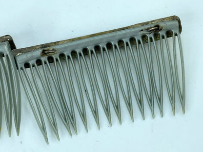 c1950's American Indian Sterling Silver and Coral Hair Combs set 13.2g SS103