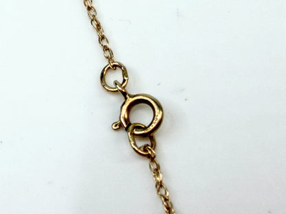 Vintage 14K Gold Chain 10K Gold Diamond Cross Pendant Necklace 20" JR1508