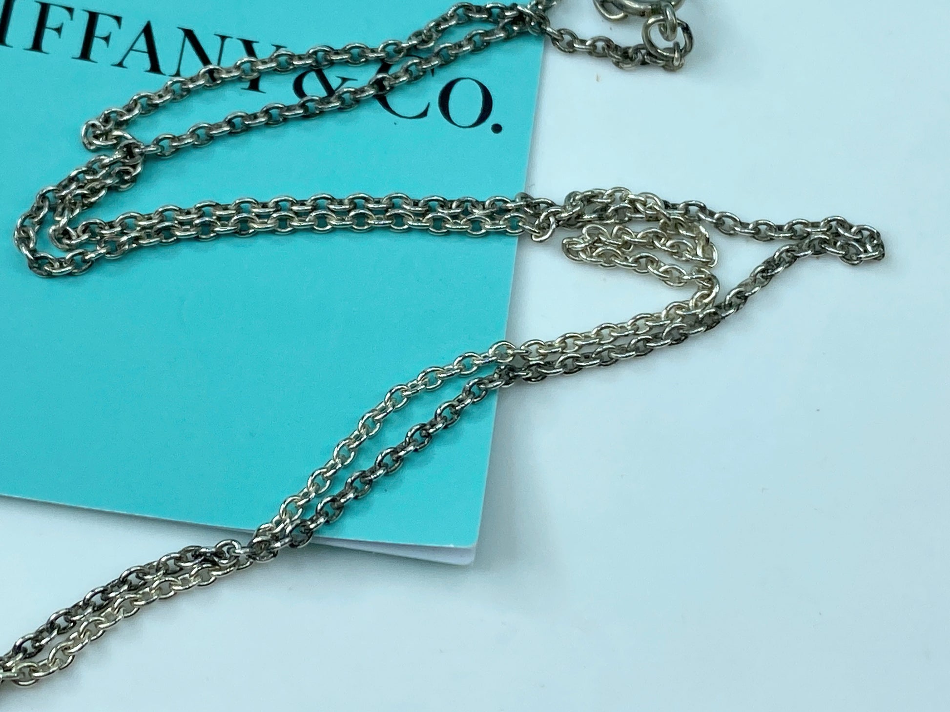 Tiffany & Co. Silver & 18K Gold Side Ribbon Bow Heart Pendant 16" Necklace JR365