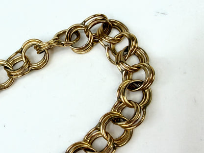 Vintage 14K Gold Double Link Bracelet 6.5mm JR1511