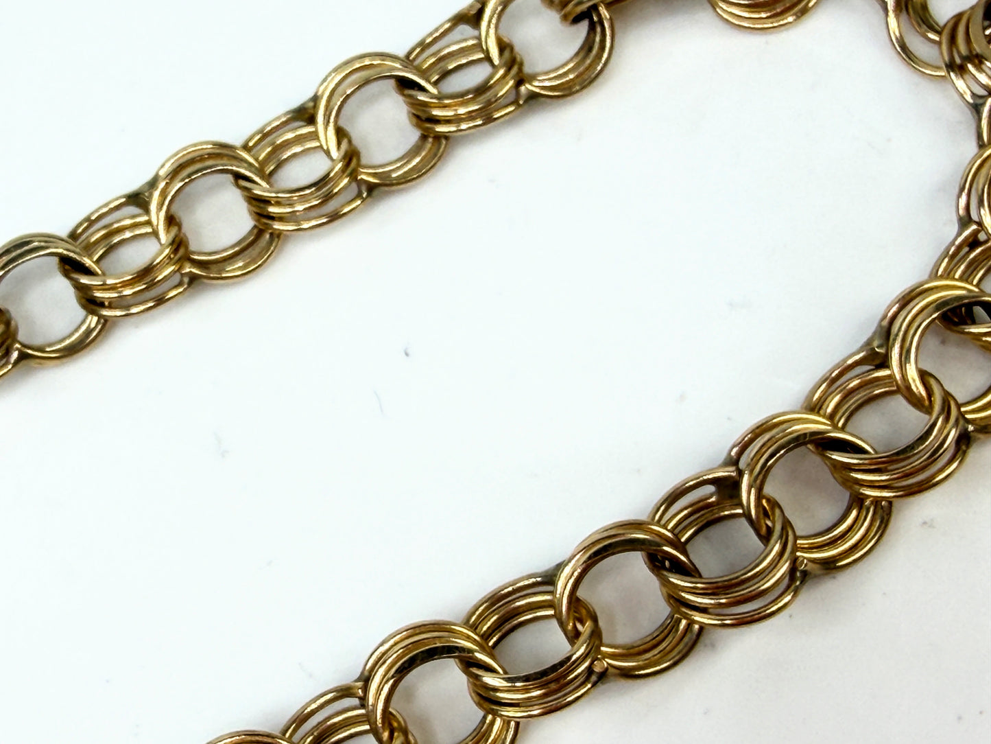 Vintage 14K Gold Double Link Bracelet 6.5mm JR1511