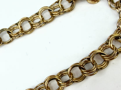 Vintage 14K Gold Double Link Bracelet 6.5mm JR1511