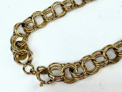 Vintage 14K Gold Double Link Bracelet 6.5mm JR1511