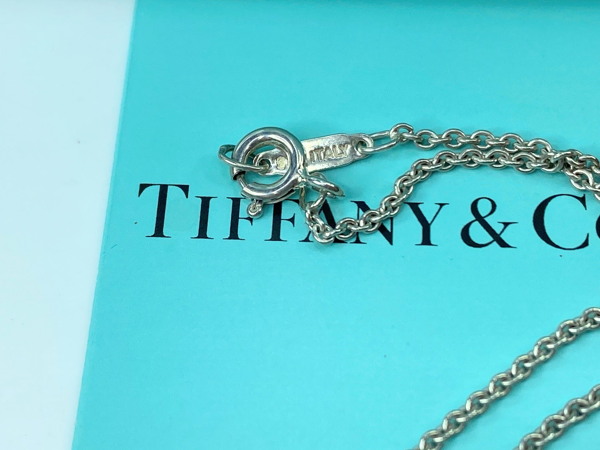 Tiffany & Co Sterling 1837 Triple 3 Circle Disc Drop Pendant Necklace 18" JR366