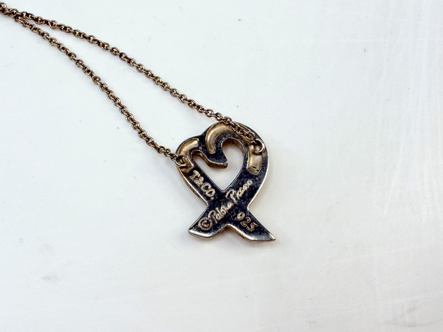 Vintage Tiffany & Co. Paloma Picasso Loving Heart Necklace JR1512