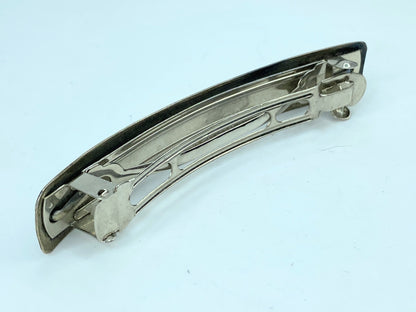 Southwestern Sterling Silver Minimalist Stamp-Patterned adorn barrette 4" SS107