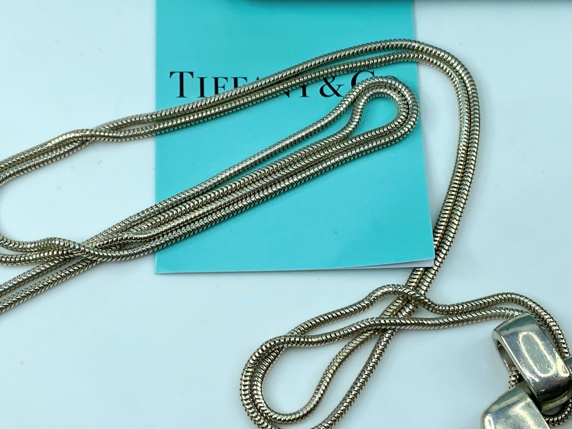 Tiffany & Co Sterling Large Huge Stencil Cross Necklace Pendant 24g 33.0" JR367