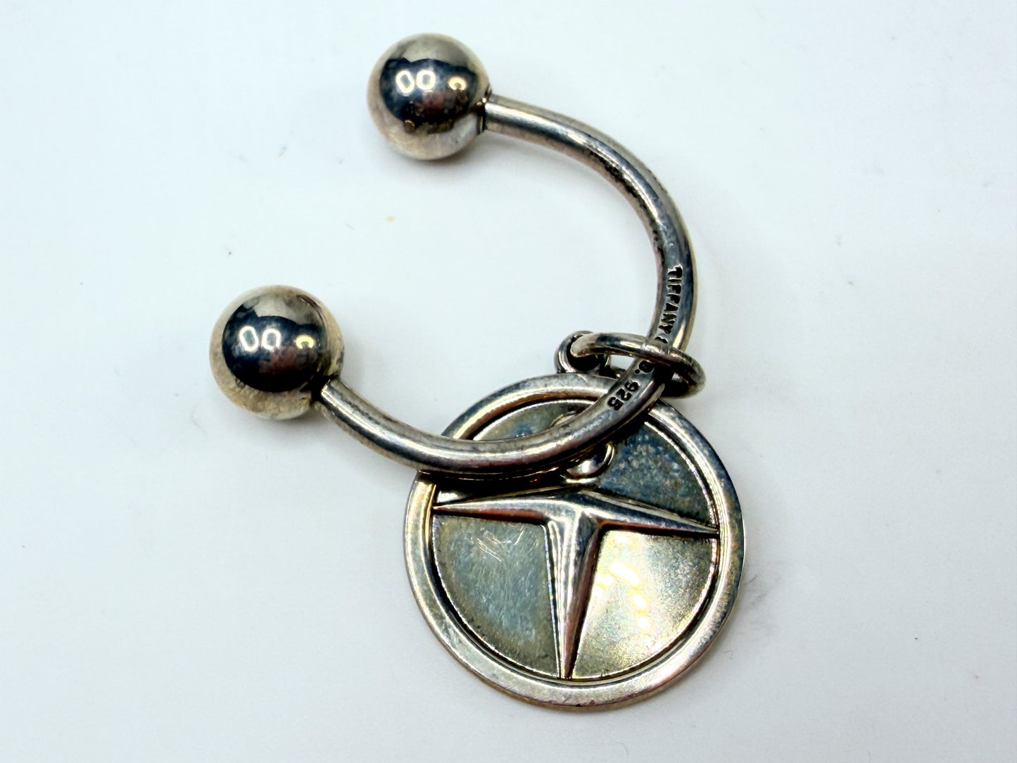 Vintage Tiffany & Co Sterling Silver Key Ring Tag Charm SS275