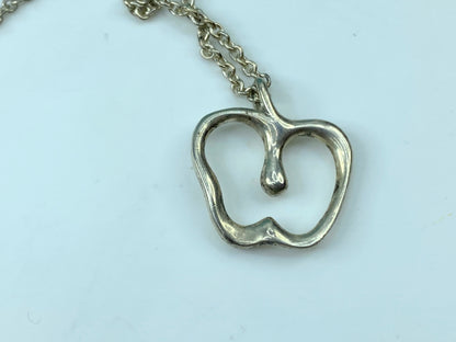 Tiffany & Co. Elsa Peretti Sterling Silver Apple Necklace authentic JR378