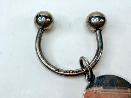 Vintage Tiffany & Co Sterling Silver Key Ring Tag Charm SS275