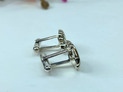 Tiffany & Co. Sterling Silver and 18K Yellow Gold Cufflinks in box JR381