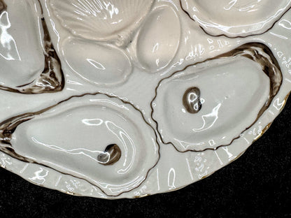 Antique German Oyster Plate “Registrirt” Marked Numbered 0162 5 A930