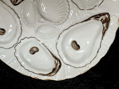 Antique German Oyster Plate “Registrirt” Marked Numbered 0162 5 A930