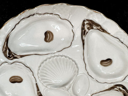 Antique German Oyster Plate “Registrirt” Marked Numbered 0162 5 A930