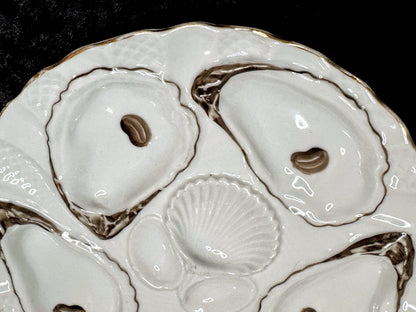 Antique German Oyster Plate “Registrirt” Marked Numbered 0162 5 A930