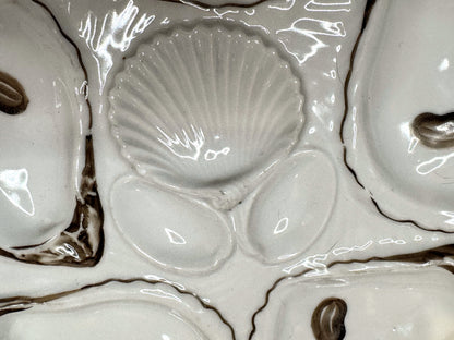 Antique German Oyster Plate “Registrirt” Marked Numbered 0162 5 A930