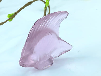 Exquisite Vintage Lalique Pretty -PINK crystal Angel Fish