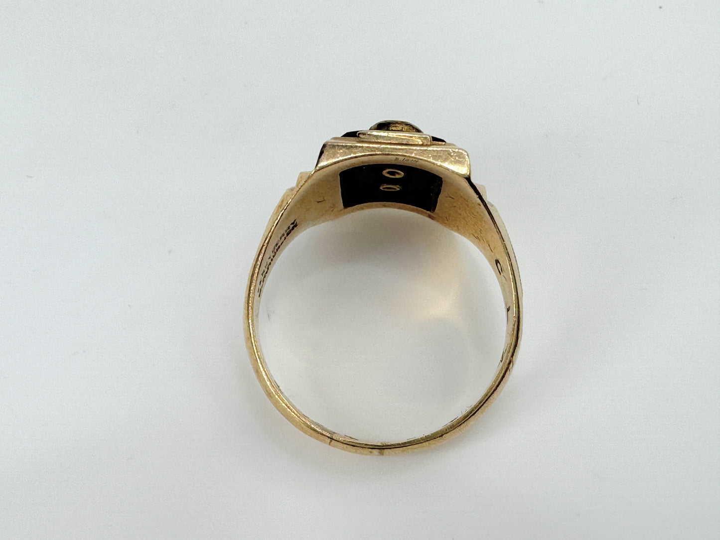 10K yellow gold Riley High School ring s8.5 5.2g JR9402