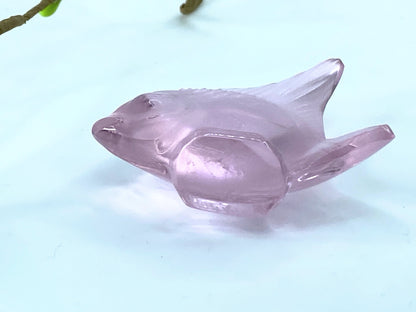 Exquisite Vintage Lalique Pretty -PINK crystal Angel Fish