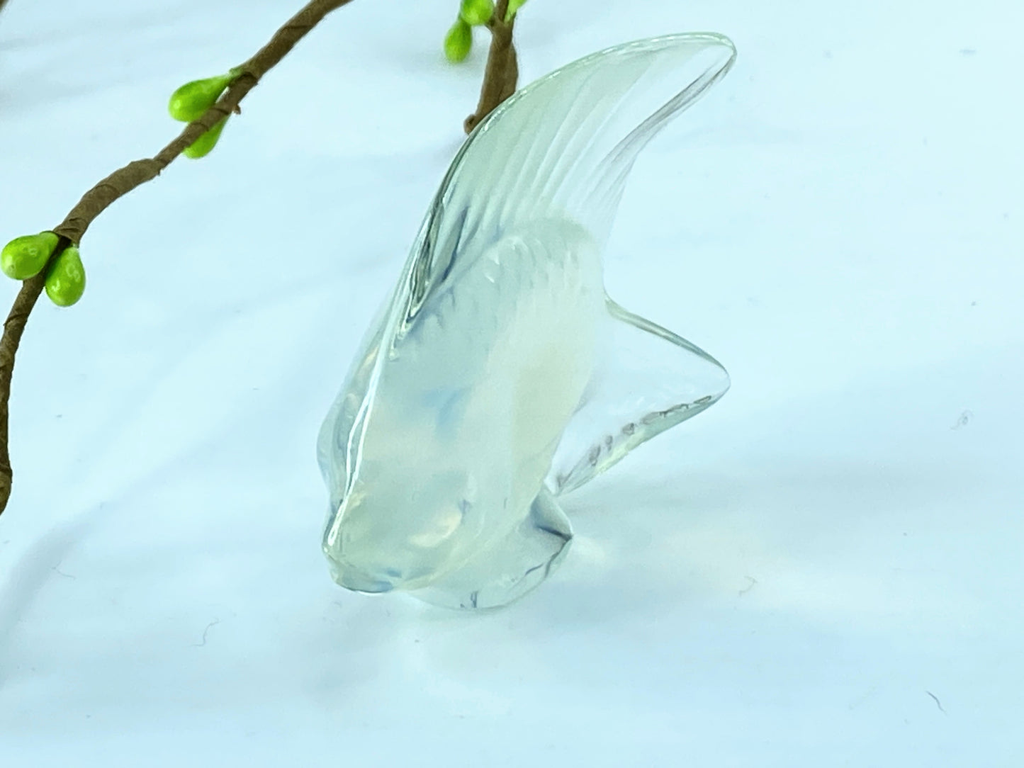 Lalique Opalescent Crystal Fish