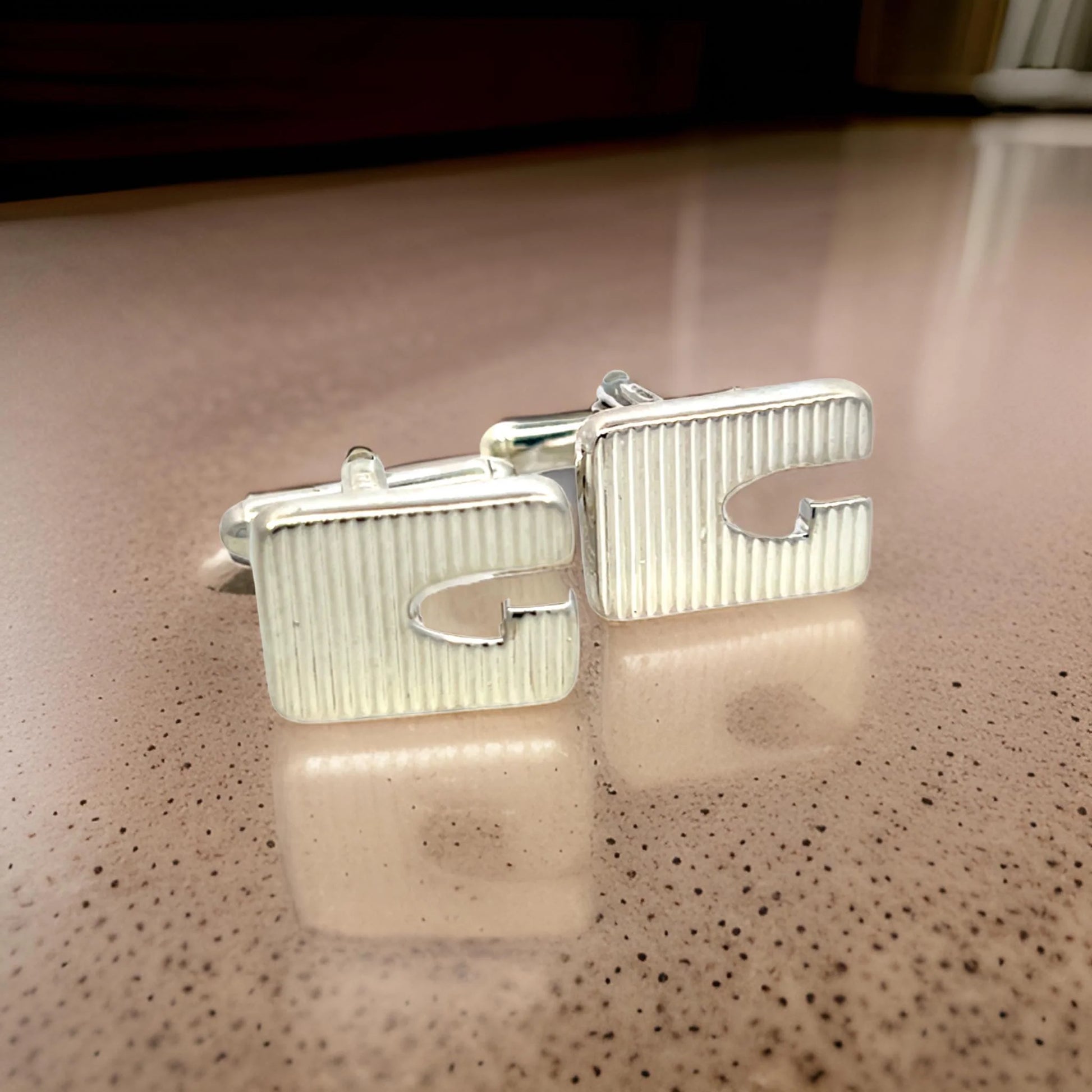 Gucci Estate Mens Cufflinks Sterling Silver G37 JR653