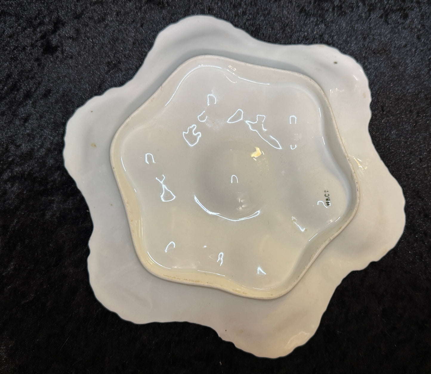 Antique Limoges Oyster Plate Hand Painted Shell Motif 8.75" A937