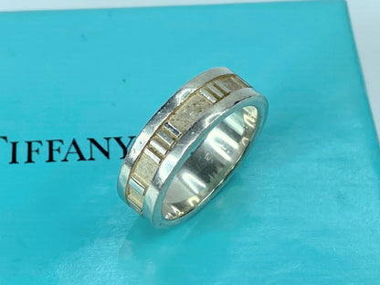 Tiffany & Co 6.7mm Atlas Ring in sterling silver 925 Size 8.75 7.9g JR307