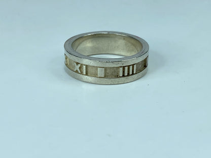 Tiffany & Co 6.7mm Atlas Ring in sterling silver 925 Size 8.75 7.9g JR307