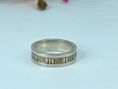 Tiffany & Co 6.7mm Atlas Ring in sterling silver 925 Size 8.75 7.9g JR307