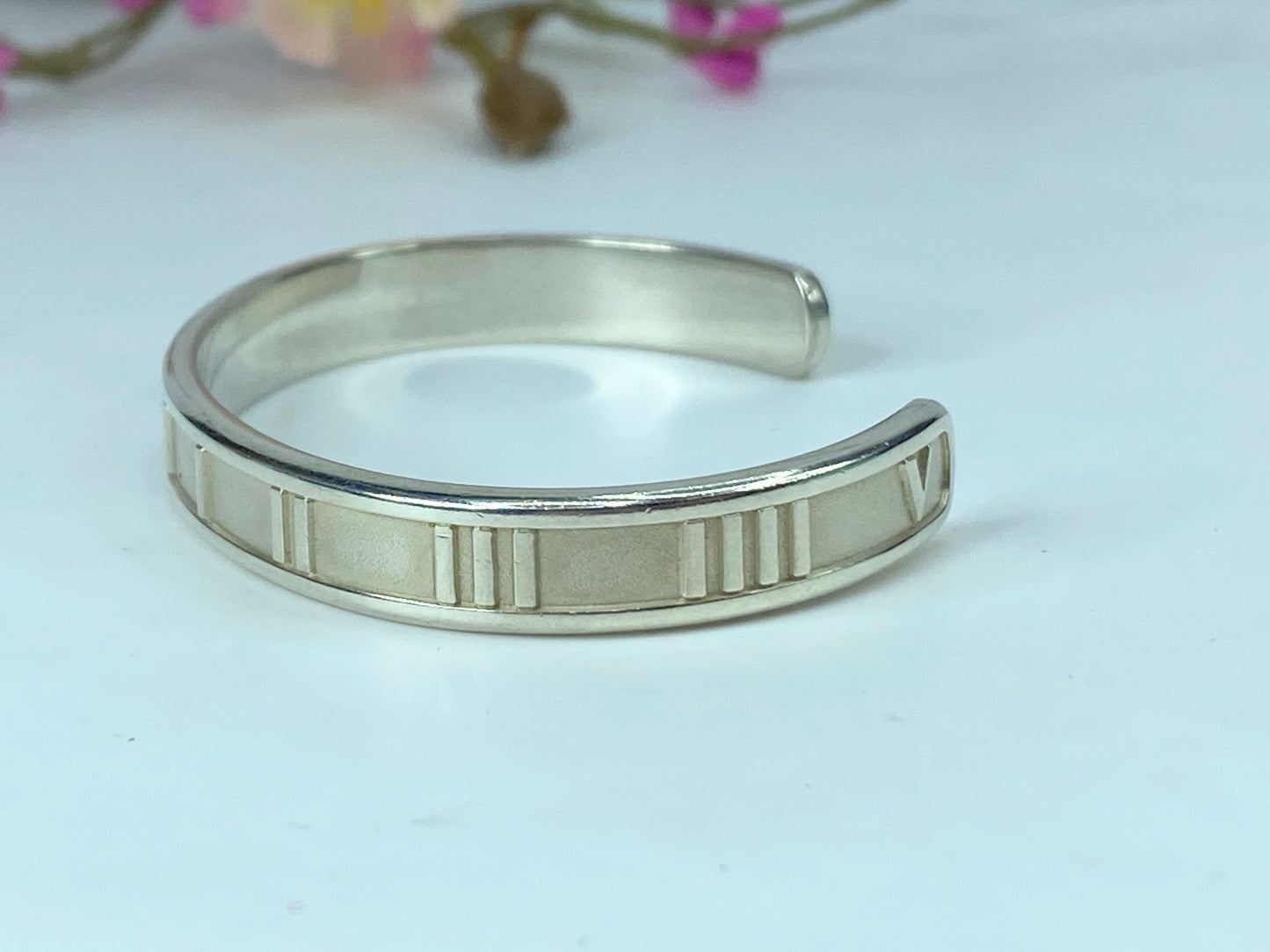 Tiffany & Co Atlas Sterling Silver 925 cuff bracelet 24.0g 6.25" JR700
