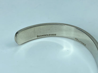 Tiffany & Co Atlas Roman Numeral Bracelet Cuff Bangle Sterling Silver JR308