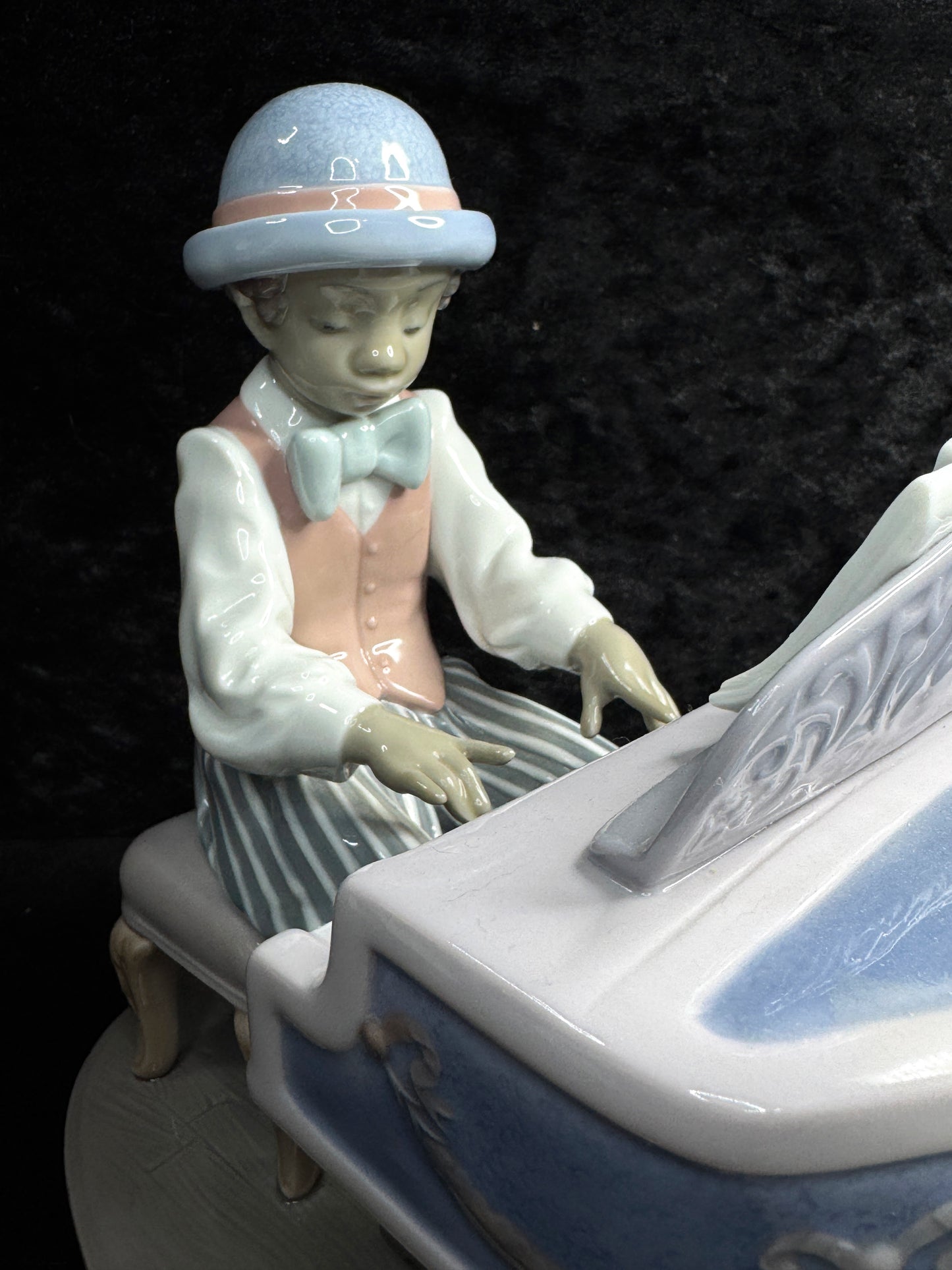 Vintage Lladró Black Legacy Jazz Duo Figurine 5930 Piano Player mint A948