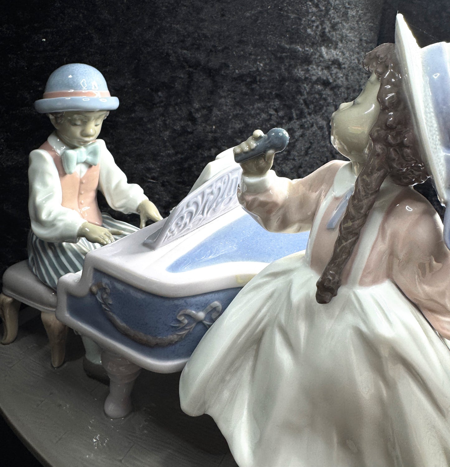 Vintage Lladró Black Legacy Jazz Duo Figurine 5930 Piano Player mint A948