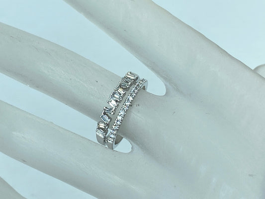 EFFY 14K white gold 1.0ct D/VS1 diamond ring band 4.0g size 7 JR989