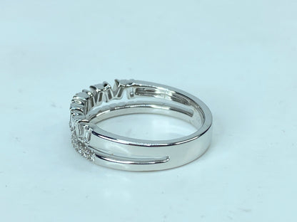 EFFY 14K white gold 1.0ct D/VS1 diamond ring band 4.0g size 7 JR989