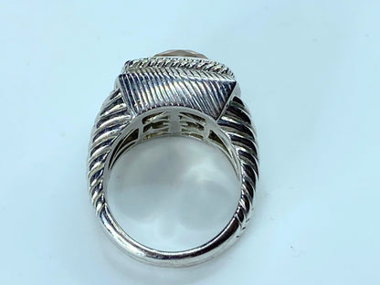 Judith Ripka Canary Crystal & White Sapphire Legacy Sterling Silver Ring JR0026