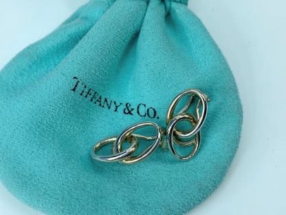 Tiffany & Co Elsa Peretti Sterling Silver Double Loop Clip-On Earrings JR313